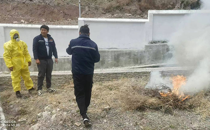 德欽縣污水處理廠應急培訓、實操演練